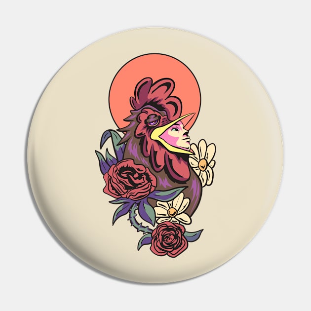 Morning Chicken Guy Pin by bonbon