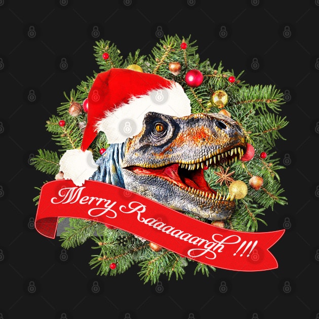 Christmas T-Rex Raaaaaaaargh!!! by officegeekshop