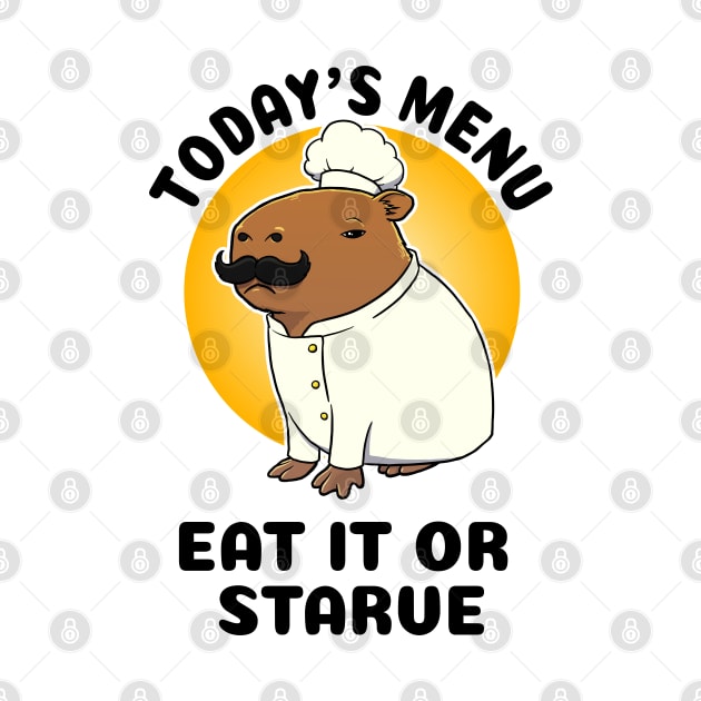 Today's menu eat it or starve Capybara Chef by capydays