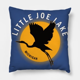 Little Joe Lake in Michigan Heron Sunrise Pillow