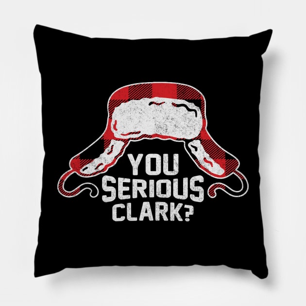 You Serious Clark? - vintage design Pillow by BodinStreet