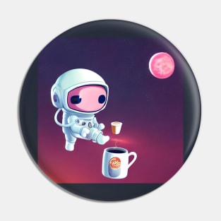 Cute Astronaut and Coffee Pin