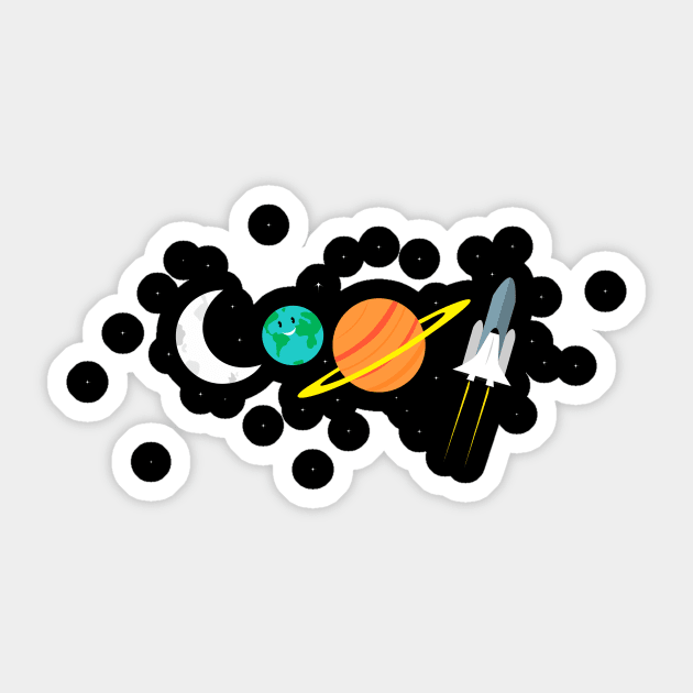 Cool - Planets Space - Sticker