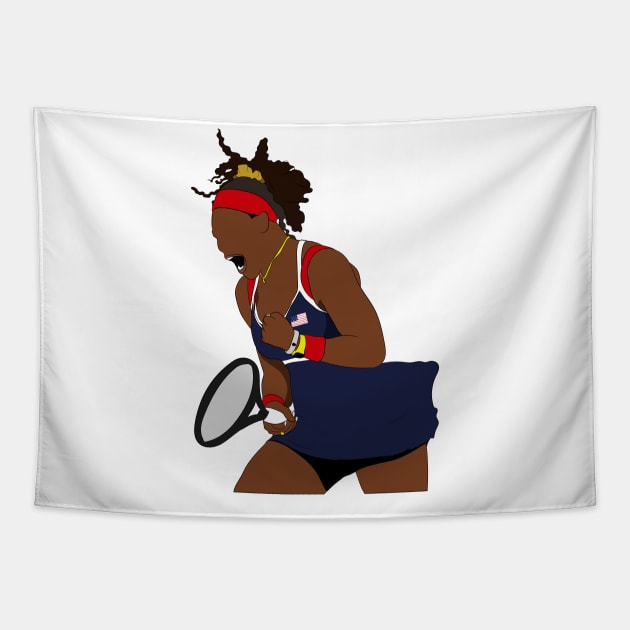 Serena Williams Tapestry by SickSticksCo