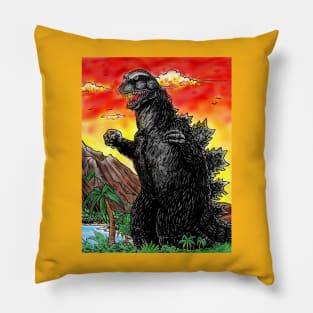 Monster Island Sunset Pillow