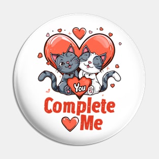 You Complete Me V2: Pop Art Orange Love-Cartoon! Pin