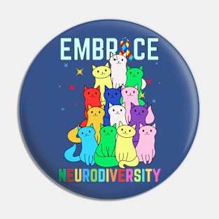 COLORED CATS NEURODIVERSITY Pin