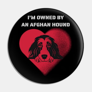 I am Owned by an Afghan Hound Pin