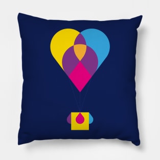 Love hot air balloon design Pillow