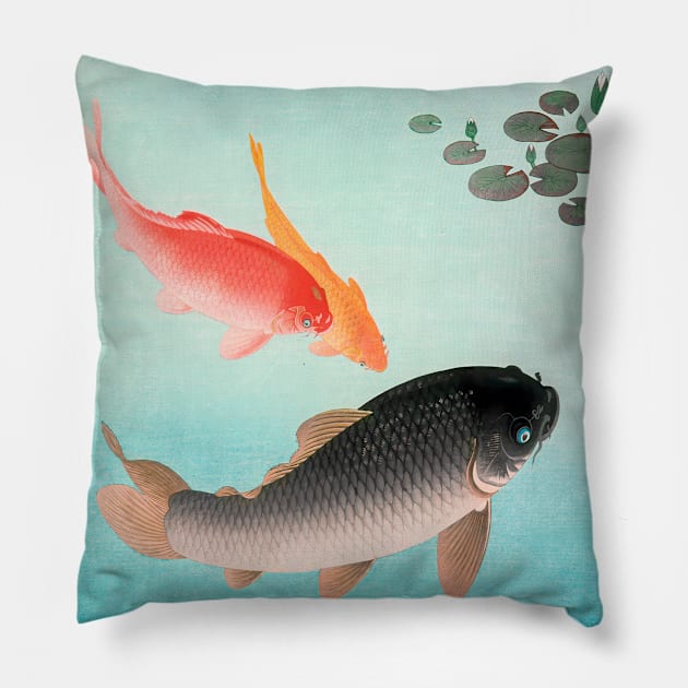 Common and Golden Carp Pillow by TrvlAstral