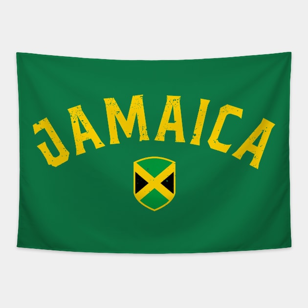 Jamaica - Jamaican Flag Design Tapestry by dk08