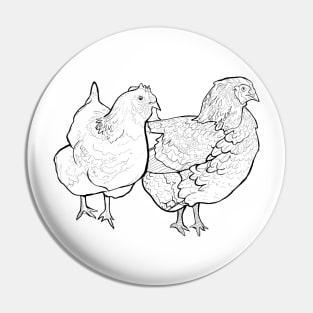 Couple of Hens Pin