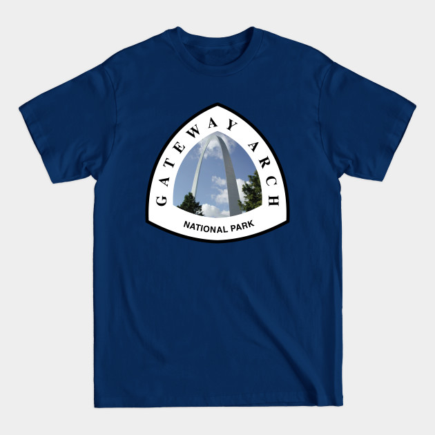 Discover Gateway Arch National Park shield - National Park - T-Shirt