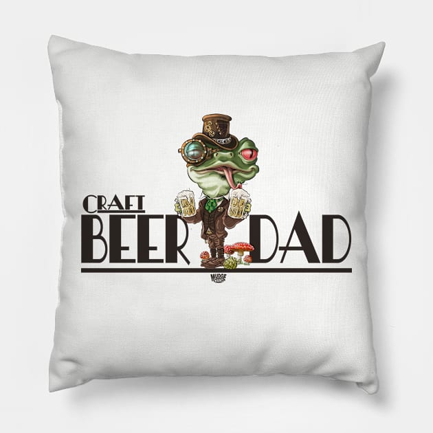 Craft Beer Frog Dad Pillow by Mudge