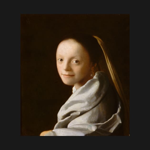 Study of a Young Woman by Jan Vermeer by Classic Art Stall