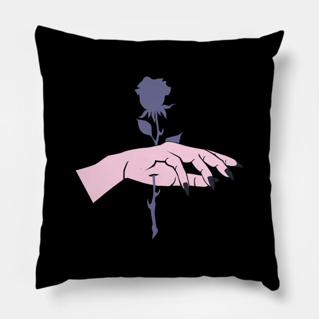 Hand & rose. Pillow by candelanieto