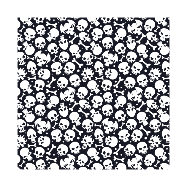 White Skull Pattern by giantplayful