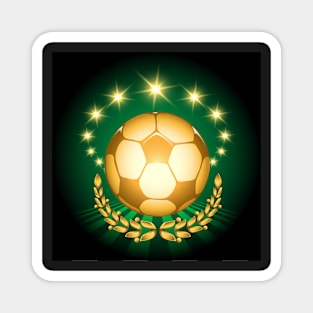 Golden Soccer Ball Magnet