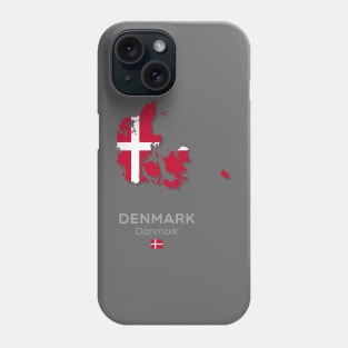 Denmark Map and Flag Phone Case