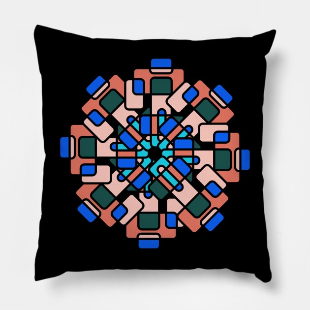 Retro Radial Pillow by n23tees