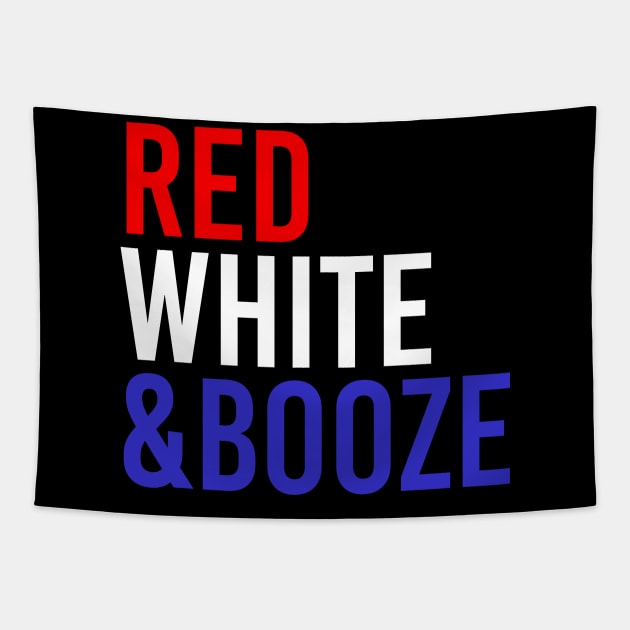 RED WHITE & BOOZE USA Tapestry by smilingnoodles