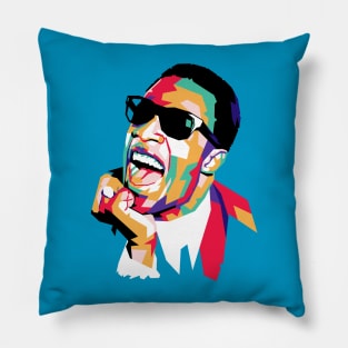 stevie wonder abstract Pillow