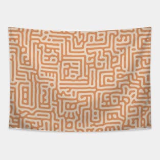 Abstract Seamless Brown Pattern Tapestry