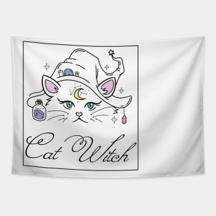 Cat Witch, Funny Cat, Cat Mom Tapestry