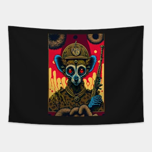 Lemur Soldier Tapestry