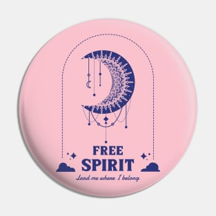 Free Spirit Moon Child Pin