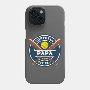 Softball Papa Baseball Lover Dad Phone Case