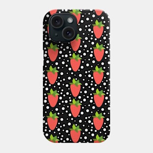 Red Strawberry Polka Dot Retro Style Phone Case