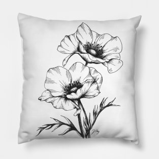 Anemone Flowers Pillow