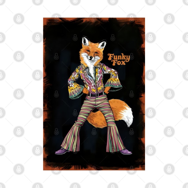 Cool retro dancing disco fox by Spaceboyishere