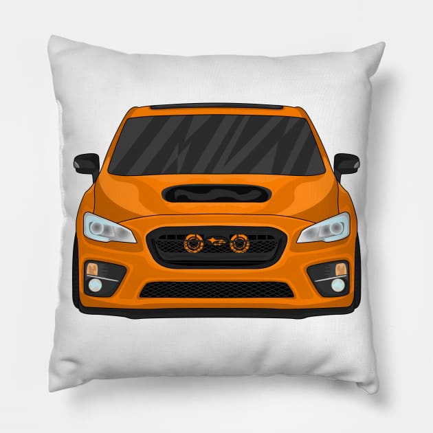 WRX ORANGE Pillow by VENZ0LIC