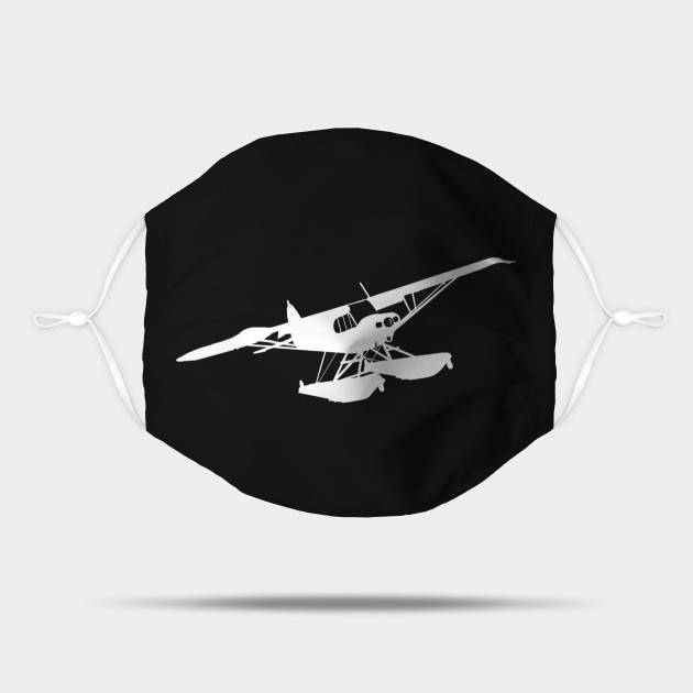 Piper Super Cub On Floats Silhouette Piper Cub Mask Teepublic