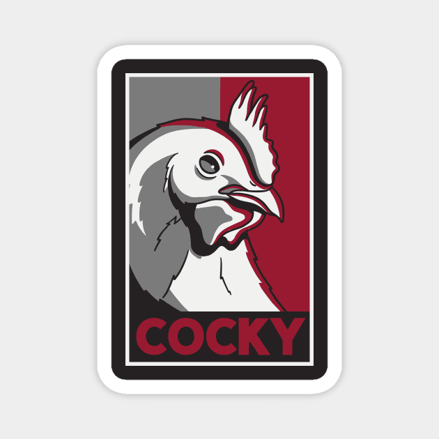 Cocky Rooster // Funny Vintage Rooster Magnet by SLAG_Creative