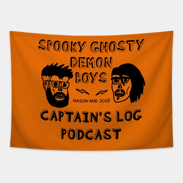 Spooky Ghosty Demon Boys Tapestry by Captains Log