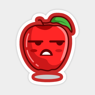 badmood sad react apple Magnet