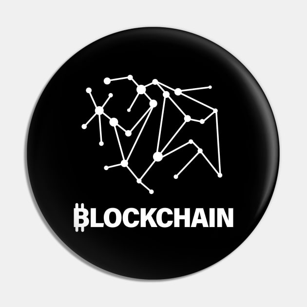 Blockchain Bitcoin Cryptocurrency Pin by CryptoHunter