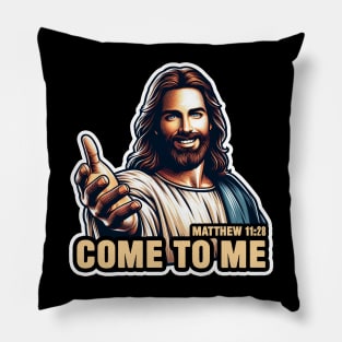 Matthew 11:28 Come To Me I Will Give You Rest Pillow