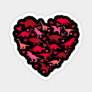 Dinosaur Love Heart T Rex Cute Valentines Day Boys Toddlers Magnet