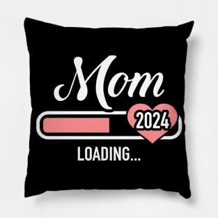 Mom loading 2024 for pregnancy announcement Pillow