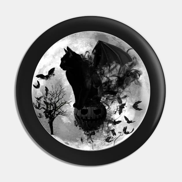 Halloween Batcat Pin by AmbersDesignsCo