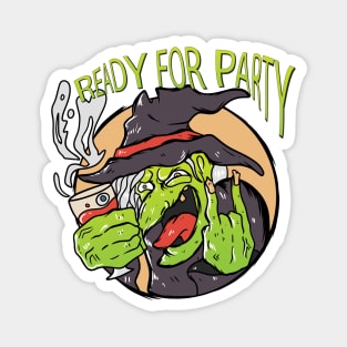 Witch Ready For Party Magnet