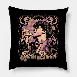 Brown Color Funky Art Pillow