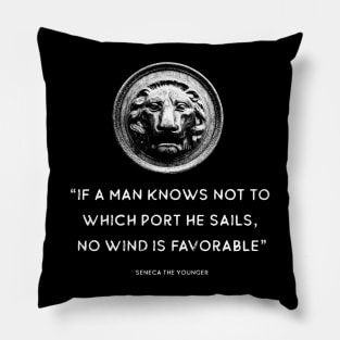 Stoic quote from Seneca Pillow