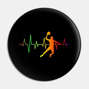 Basketball Heartbeat Gift Pin