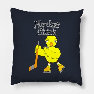 Hockey Chick Text Pillow