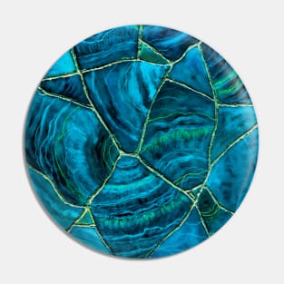 Tulum Cenote Geode Abstract Pin